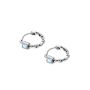 Sterling Silver Blue Crystal Ring Earrings