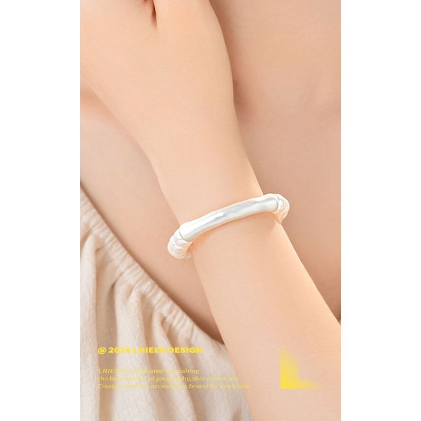 Sterling Silver Natural Pearl Bracelet