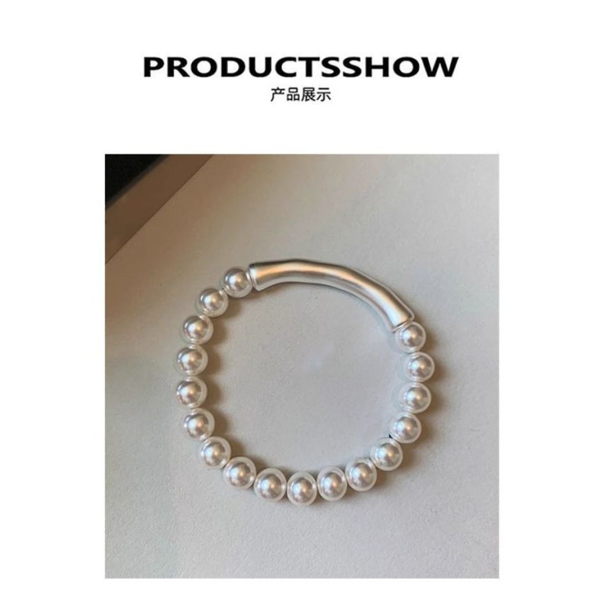 Sterling Silver Natural Pearl Bracelet