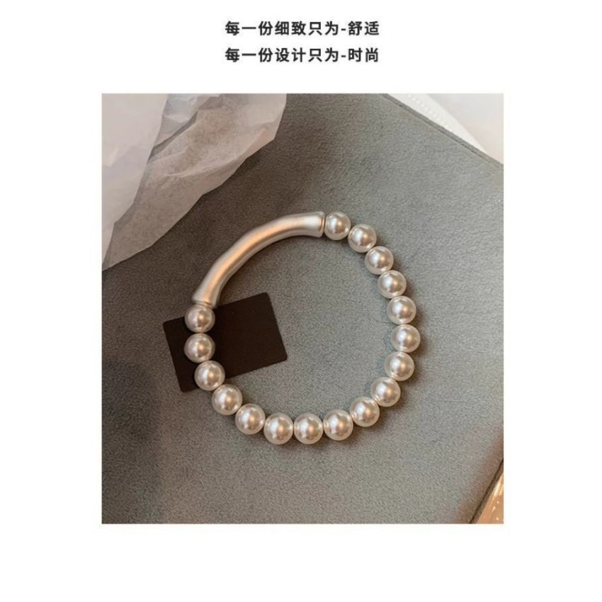 Sterling Silver Natural Pearl Bracelet