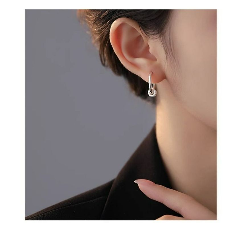 Women's Sterling Silver Hypoallergenic Ring Earrings