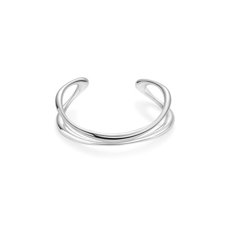 925 silver streamer double layer bracelet
