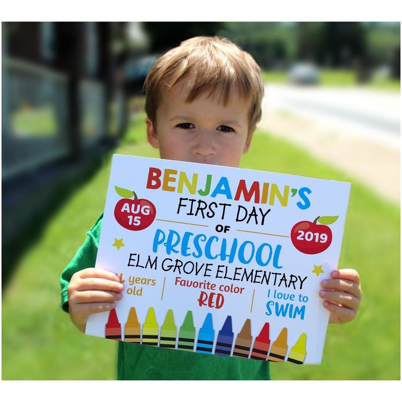 Editable First Day of School Sign, Personalized School Sign